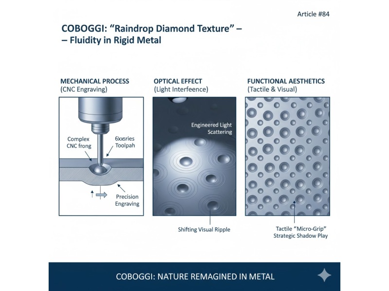 Raindrop Diamond Textures – Fluidity in Rigid Metal