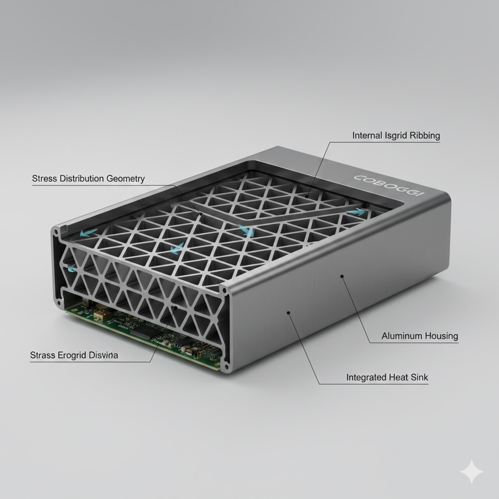 the intricate triangular  rib pattern on the inside