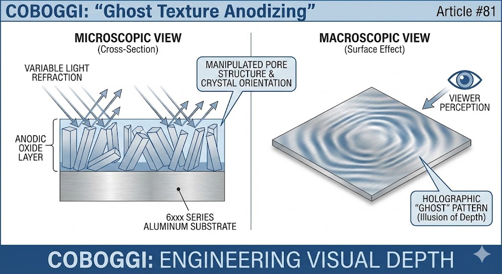 the surface treatment of Ghost Texture Anodizing