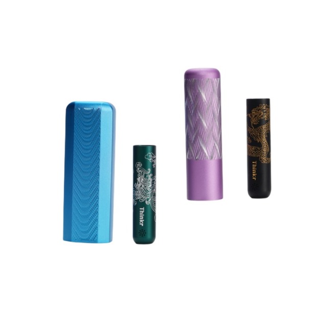 High-Gloss CNC & Sandblasted Aluminum Atomizer Case | Bright Anodized