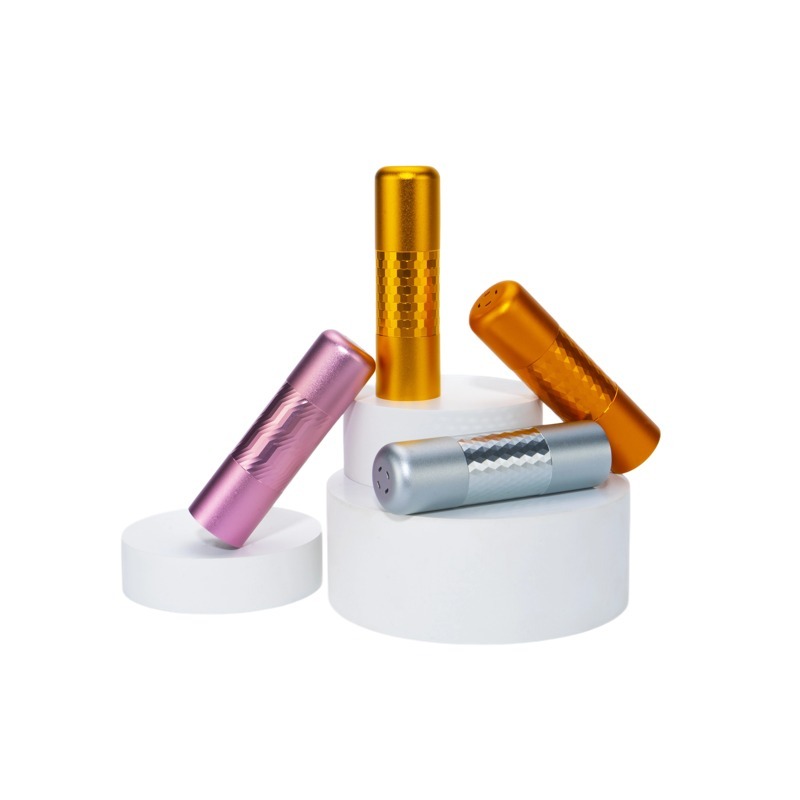 Diamond Cut & Sandblasted Aluminum Atomizer Case | Bright Anodized