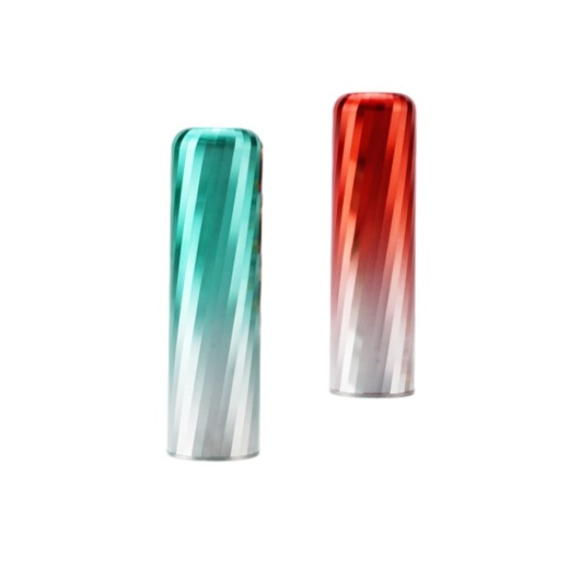 Gloss Coated Diamond-Cut Aluminum Atomizer Case | Sandblasted Finish