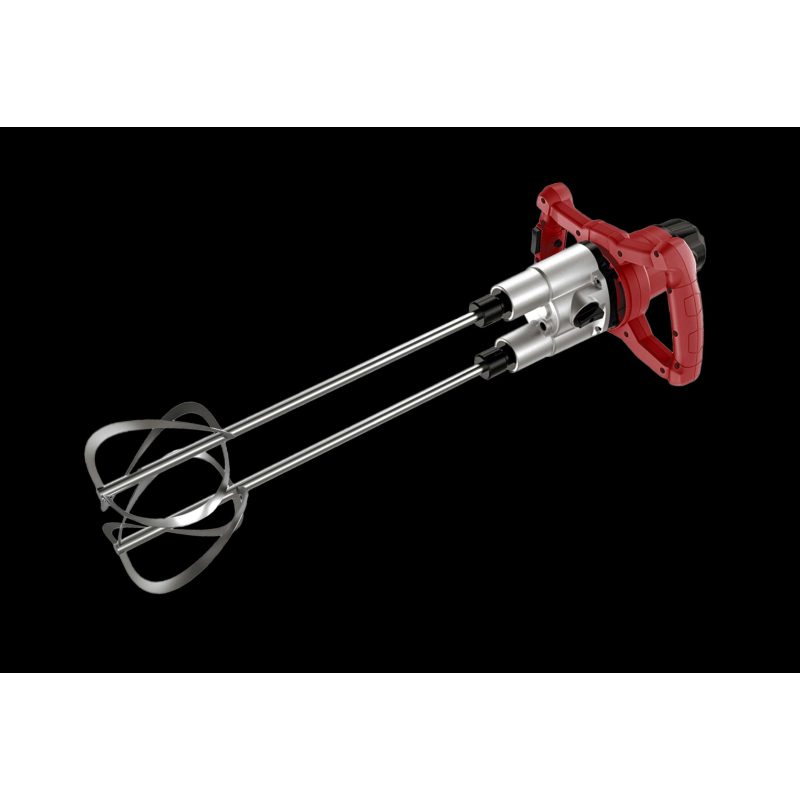 LN 6205-8 1600W Electric Mortar Cement Mixer, 2 Rods Mud Mixer Cement Mixer With 2 Speed Gear