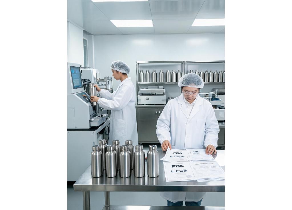 How do manufacturers ensure BPA-free and lead-free compliance in water bottles?