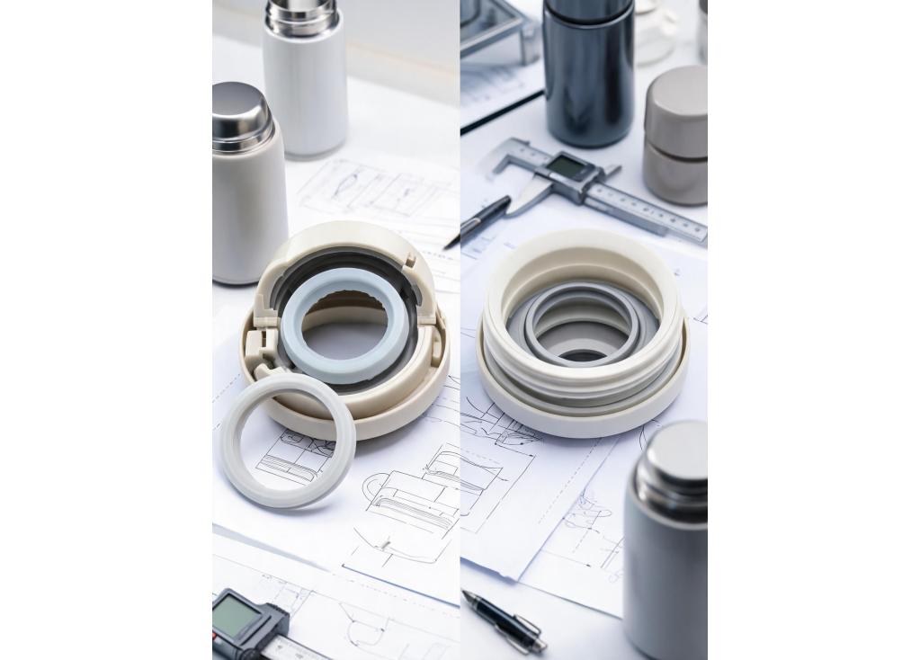 Which lid sealing technologies, such as silicone gasket vs. integrated seal ring, provide the best long-term leak prevention and heat loss reduction?