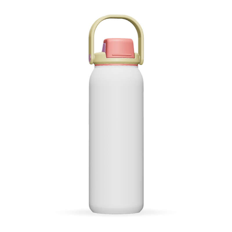 25oz Customizable 304 Stainless Steel Flip Lid Insulated Water Bottle With Portable Handle