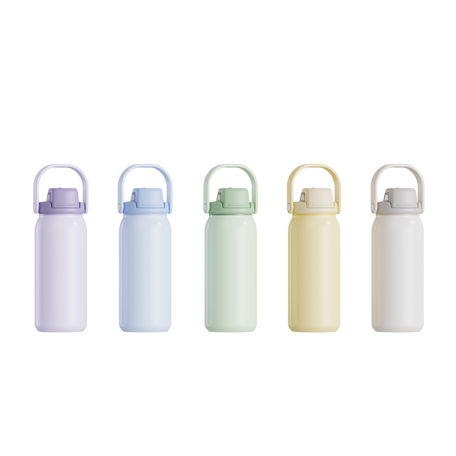 17oz Customizable 304 Stainless Steel Flip Lid Insulated Water Bottle With Portable Handle
