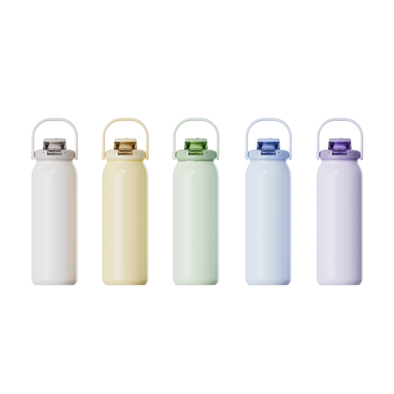 25oz Customizable 304 Stainless Steel Flip Lid Insulated Water Bottle With Portable Handle