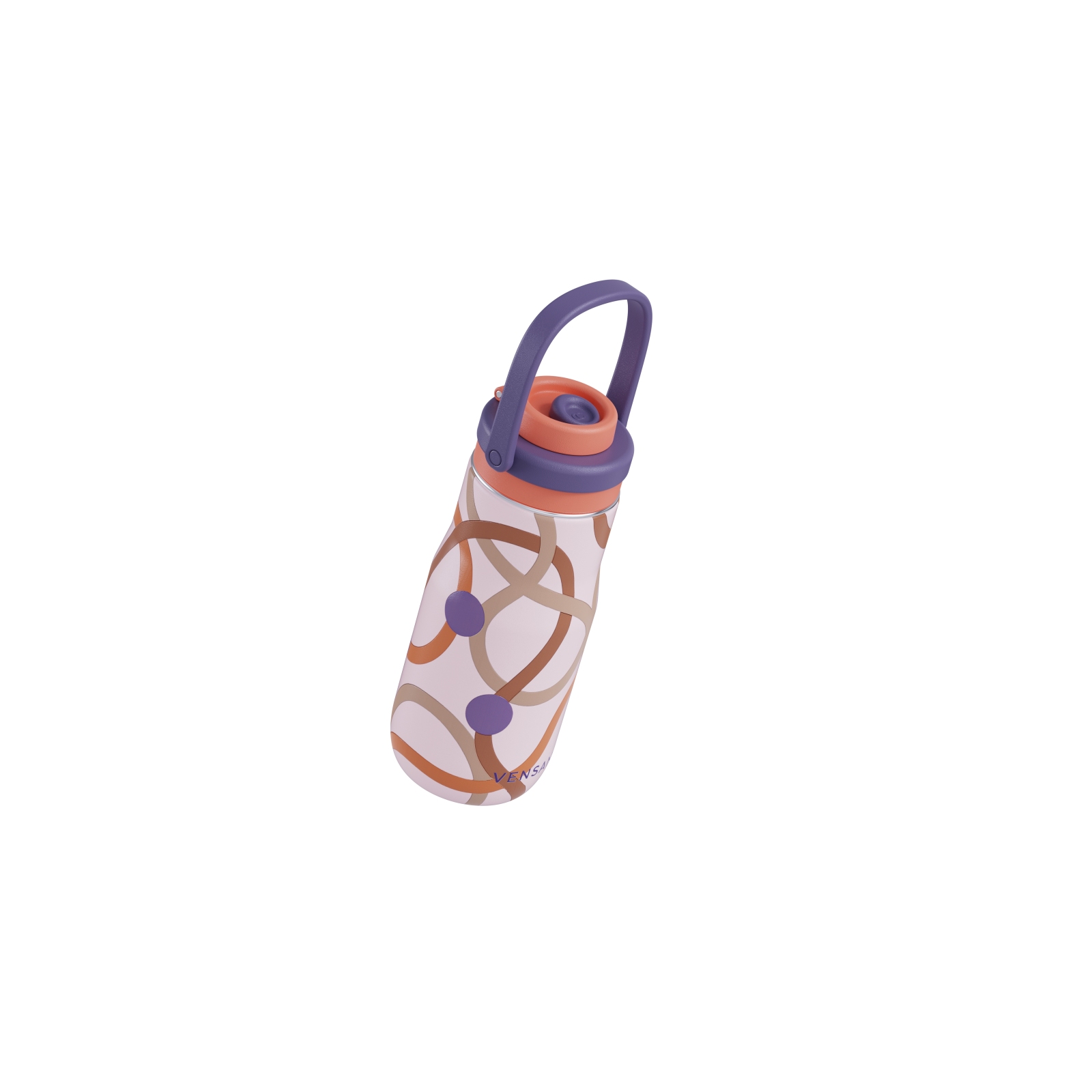 21oz Customizable 304 Stainless Steel Insulated Water Bottle With Carry Handle & Straw Lid