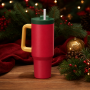 40oz Vacuum Insulated Stainless Steel Tumbler with Handle & Straw