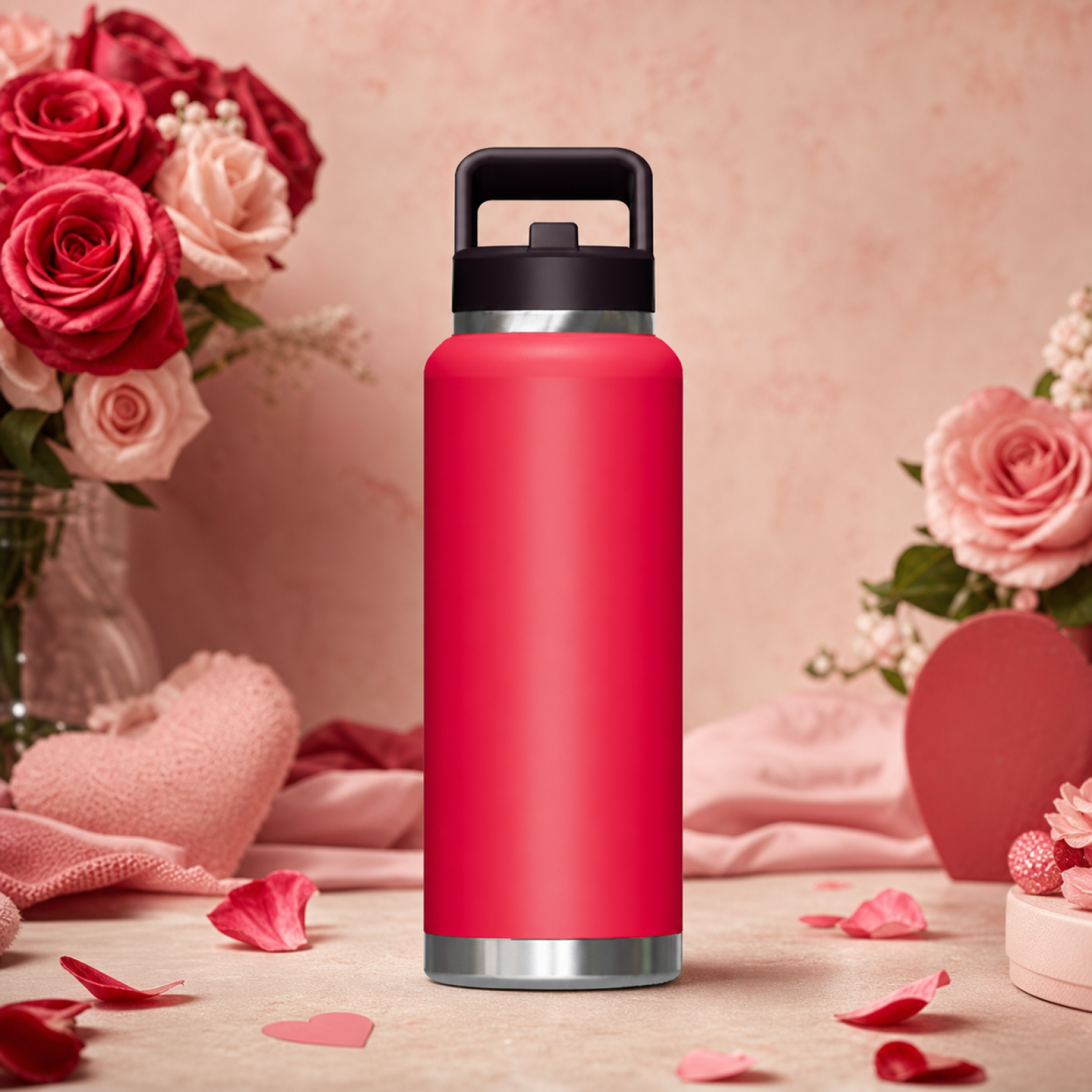 40oz Insulated Water Bottle with Ergonomic Handle, Leak Proof