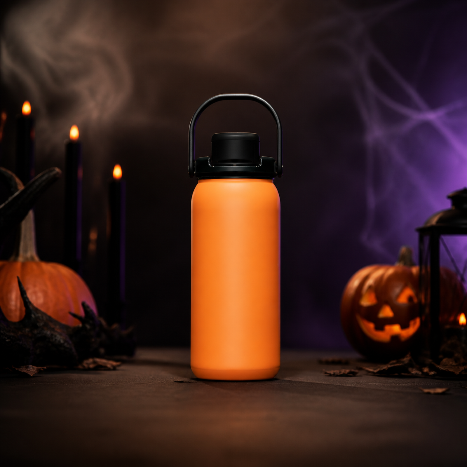 17oz Customizable 304 Stainless Steel Flip Lid Insulated Water Bottle With Portable Handle