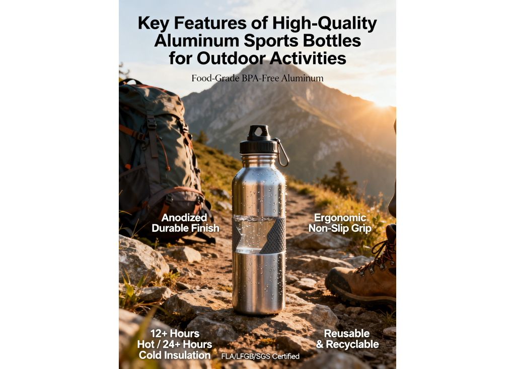 What are the key features to look for in high-quality aluminum sports bottles for outdoor activities?