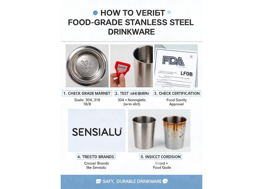 How to verify food-grade stainless steel for drinkware?