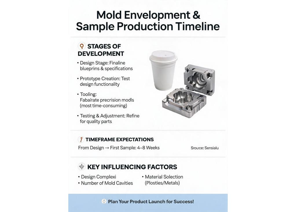 How long does it take to develop molds and produce the first sample?
