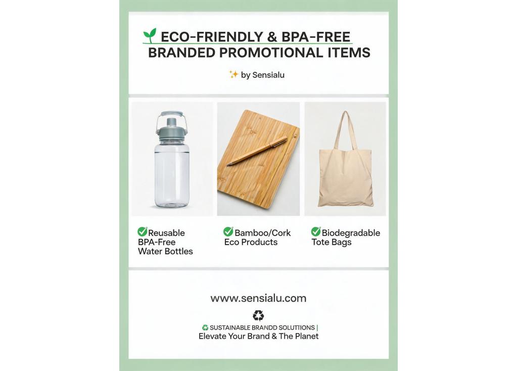 Are there eco-friendly and BPA-free options suitable for branded promotional items?