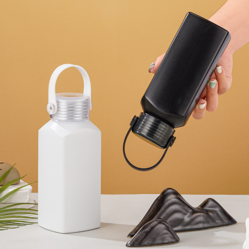 17oz Square Aluminum Water Bottle Outdoor Lightweight