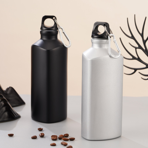 17oz Triangular Aluminum Water Bottle with Carabiner Outdoor