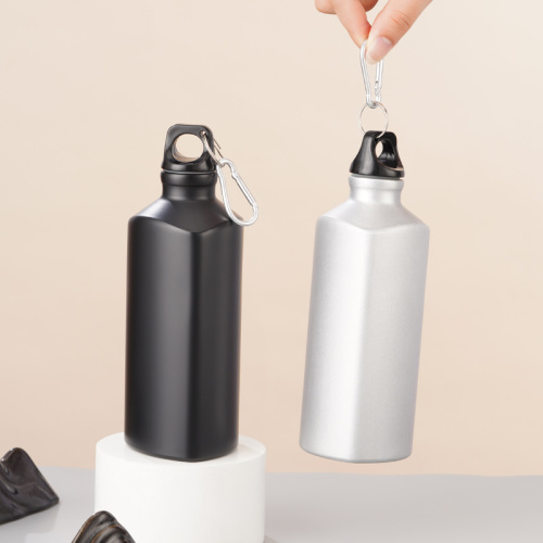 17oz Triangular Aluminum Water Bottle with Carabiner Outdoor