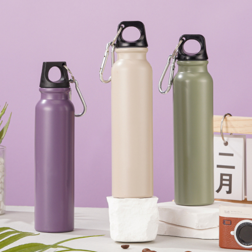 7oz Aluminum Water Bottle with Carabiner, Leakproof, BPA-Free