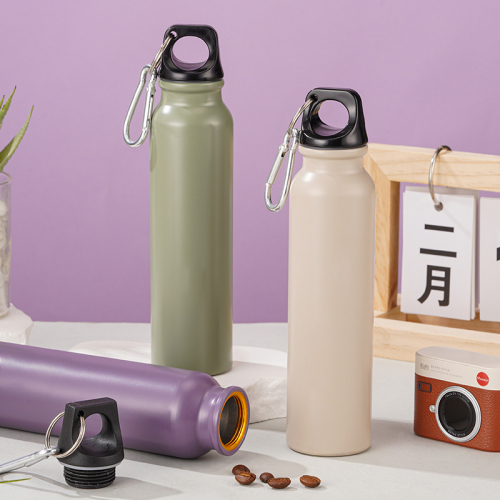 7oz Aluminum Water Bottle with Carabiner, Leakproof, BPA-Free