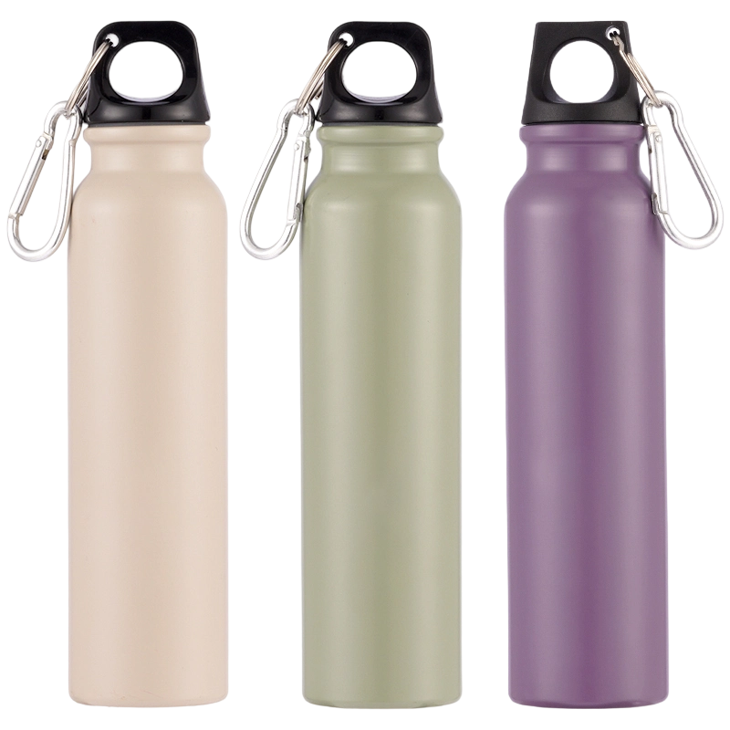 7oz Aluminum Water Bottle with Carabiner, Leakproof, BPA-Free