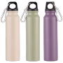7oz Aluminum Water Bottle with Carabiner, Leakproof, BPA-Free