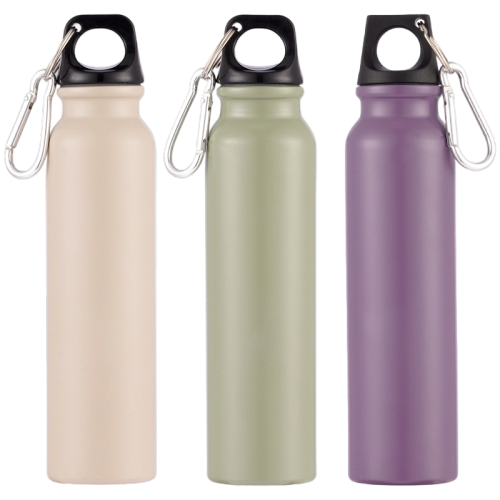 7oz Aluminum Water Bottle with Carabiner, Leakproof, BPA-Free