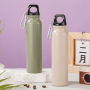 7oz Aluminum Water Bottle with Carabiner, Leakproof, BPA-Free