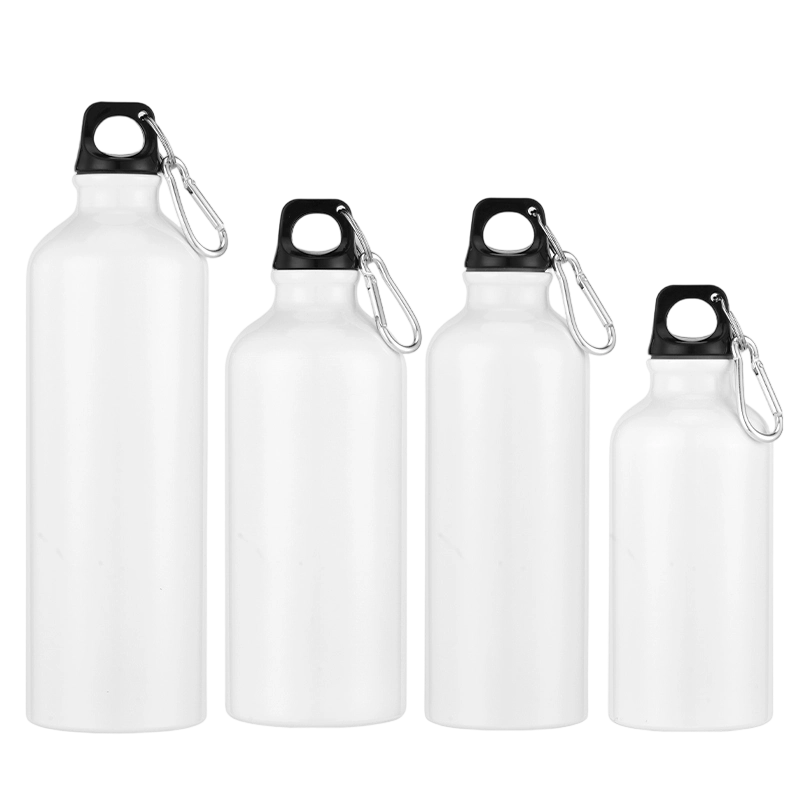 Lightweight 14oz Outdoor Aluminum Water Bottle with Carabiner