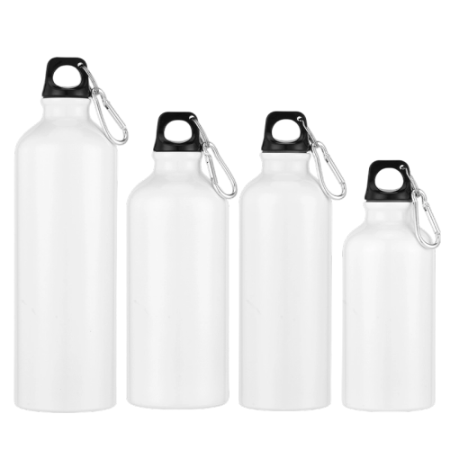 Lightweight 14oz Outdoor Aluminum Water Bottle with Carabiner
