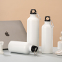 Lightweight 14oz Outdoor Aluminum Water Bottle with Carabiner