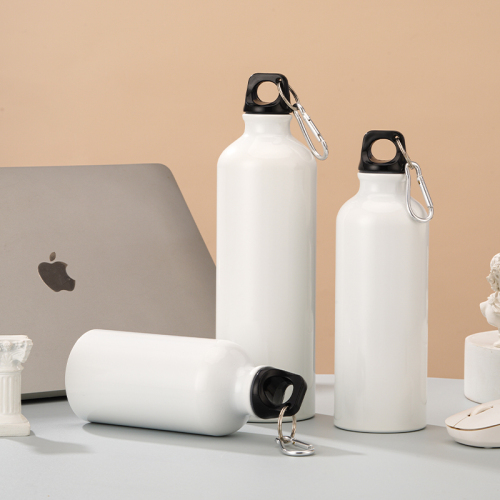 Lightweight 14oz Outdoor Aluminum Water Bottle with Carabiner