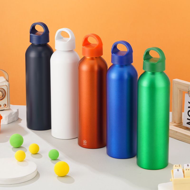 Lightweight 20oz Aluminum Sports Water Bottle with Ring Lid