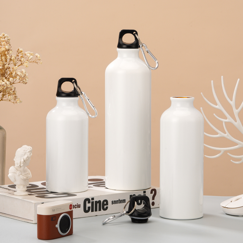 20oz Outdoor Lightweight Aluminum Water Bottle with Carabiner
