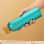 20oz Eco Bamboo Top Aluminum Sports Bottle with String