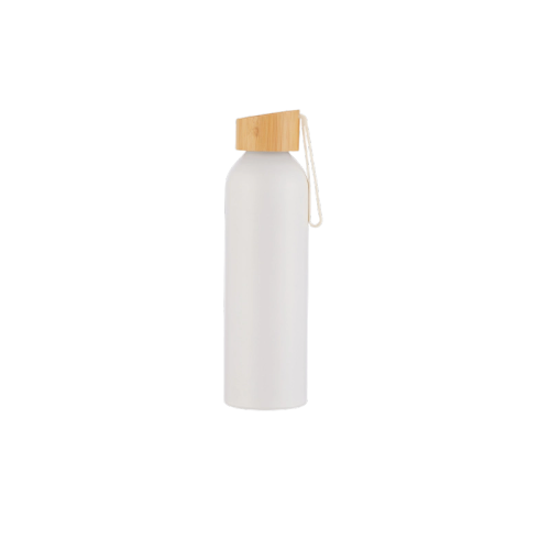 20oz Eco Bamboo Top Aluminum Sports Bottle with String