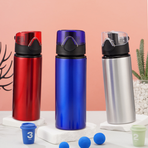 24oz Aluminum Sports Bottle, BPA-Free Leak-Proof Pop Top