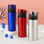 24oz Aluminum Sports Bottle, BPA-Free Leak-Proof Pop Top