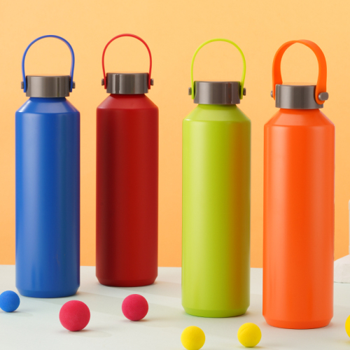 24oz Outdoor Earbud-cap Handle Lightweight Aluminum Sports Bottle