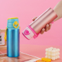 24oz Kids Aluminum Water Bottle with One-Touch Cap and Strap