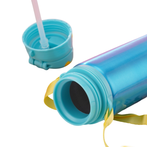 24oz Kids Aluminum Water Bottle with One-Touch Cap and Strap