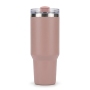 Wholesale 40oz Blush Pink Tumbler with Handle - Insulated Stainless Steel Cup for Car, Office & Daily Use