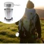 304 Stainless Steel Camping Mug Folding Cup Portable Outdoor Travel Demountable Collapsible Water Cup With Keychain