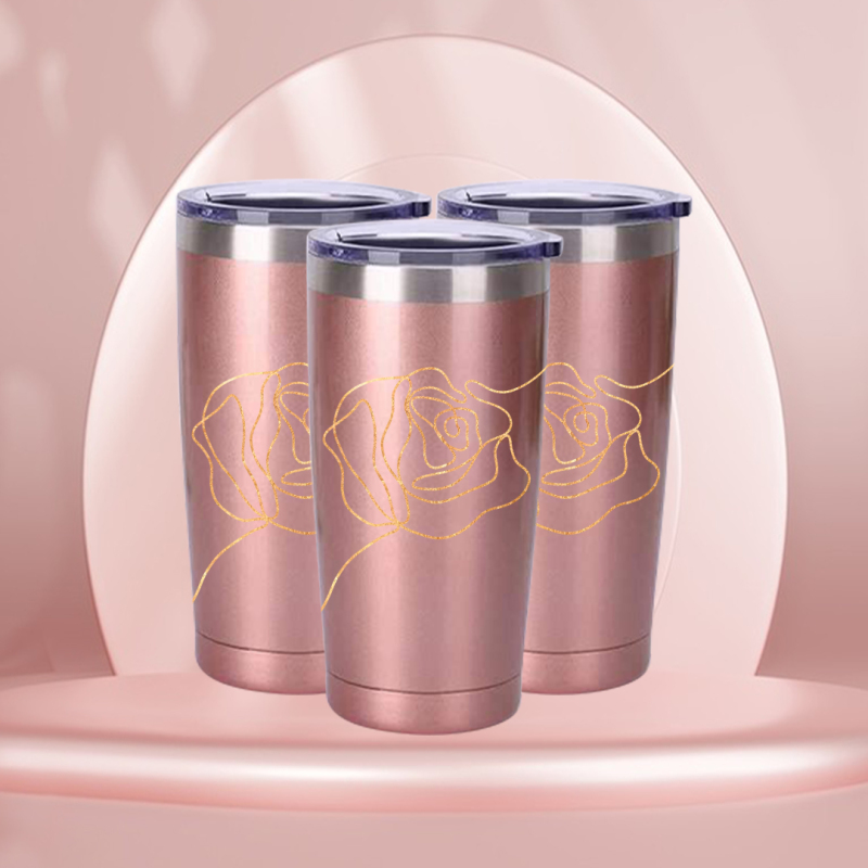 Customized 20oz Double Wall Stainless Steel Leak Proof Travel Thermal Vacuum Coffee Tumbler Mug With Lid