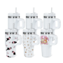 RTS 25PCS/ctn 14oz Kids Stainless Steel Vacuum Sublimation White with White Lid Tumbler Outdoor Water Bottle