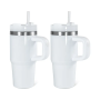 RTS 25PCS/ctn 14oz Kids Stainless Steel Vacuum Sublimation White with White Lid Tumbler Outdoor Water Bottle