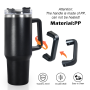 Custom Logo H1.0 40 oz Double Walled Insulated Vacuum Stainless Steel 40oz Tumbler Personalized Mug With Straw Handle and Lid
