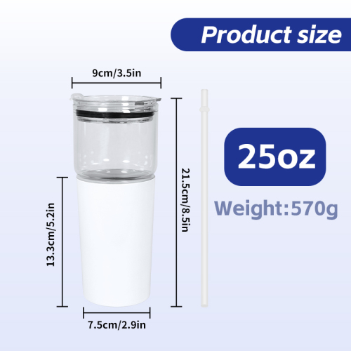 Termos De Sublimacin 25oz Glass Water Bottle 2 in 1 Stainless Steel  15oz Sublimation Blanks Travel Coffee Cup Tumbler