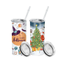 RTS USA Warehouse in Stocked DIY Sublimation Blanks 15oz Sublimation Straight Tumbler With Straw 25pcs/ctn